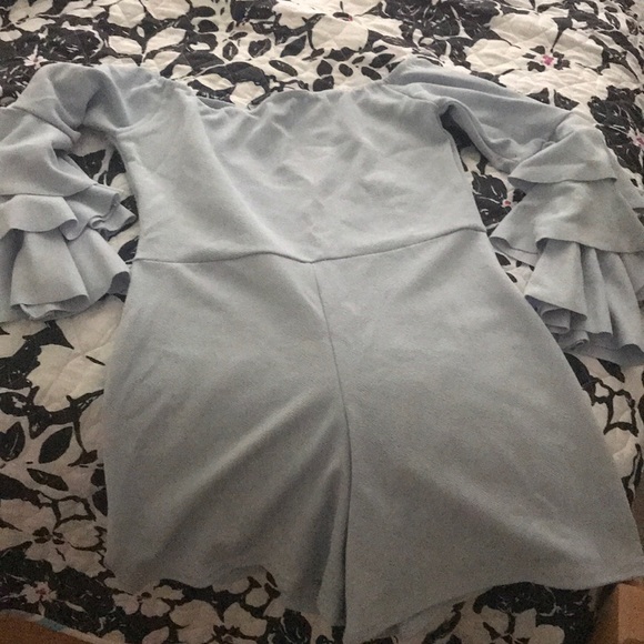 Baby Blue Frill Layer Romper - Picture 6 of 6